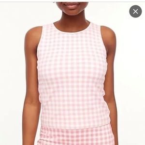 Jcrew gingham workout set NWT